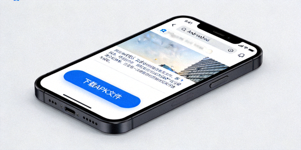 安卓手机浏览器中显示下载APK文件按钮的界面示意图